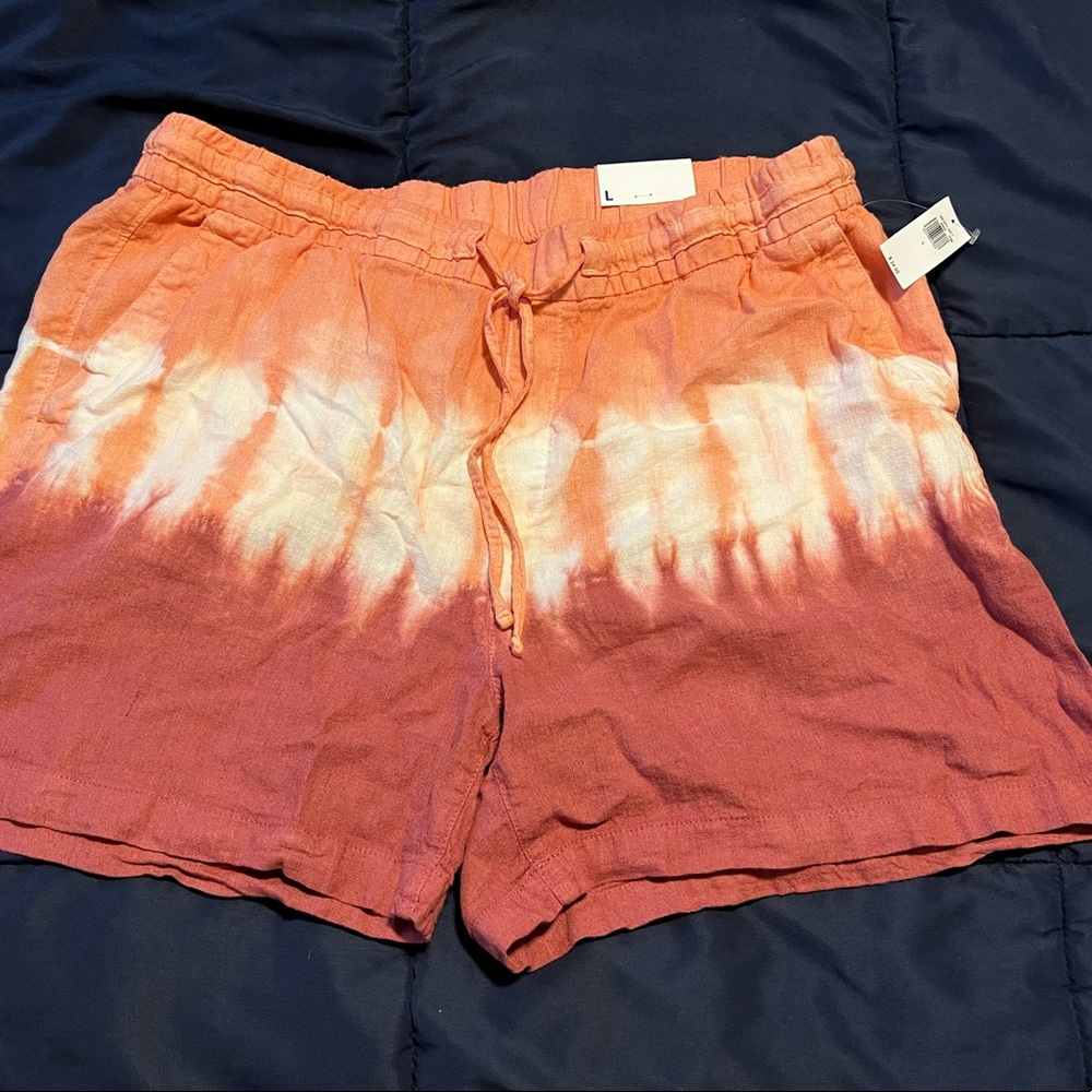 NWT Old Navy Linen Dip Dye Shorts